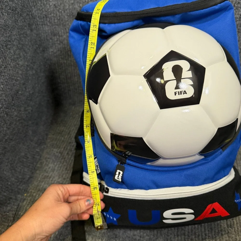 FIFA World Cup 2026 Soccer Backpack USA Blue NEW Ball Carrier Bag Cleat Pocket